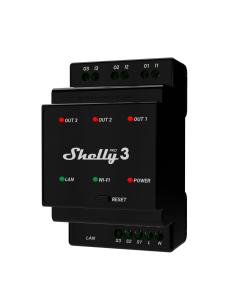 Shelly Pro 3 alimentación del relé Negro