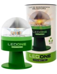 luz baliza de emergencia para coche, led one v16 eco homologada, dispone de base magnetica y un adhesivo de doble cara, geolocal