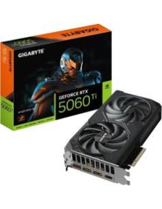 tarjeta grafica geforce rtx 5060 ti windforce 8gb gddr7 dual fan reloj 2572 mhz velocidad de memoria 28gps 128-bit resolucion 76