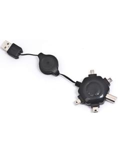 adaptador desde usb 2.0 macho a usb 2.0 macho multiconector usb-b 2.0, mini usb-b 2.0, mini usb 5 pines, mini usb 4 pines y mini