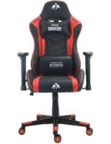 silla gaming serie dragon premium altura regulable con piston de gas clase 2 cojin lumbar y cervical reclinable hasta 180º rueda