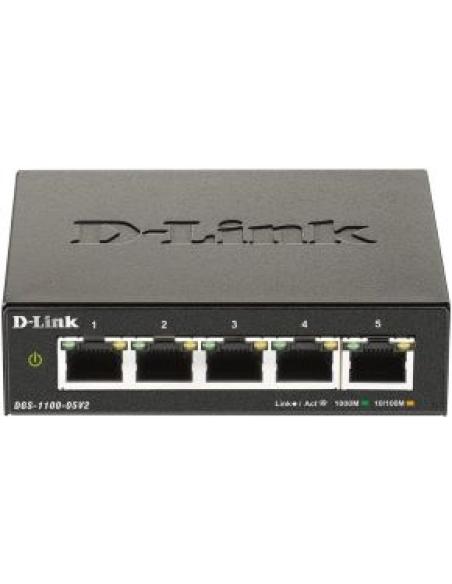 switch 5 puertos rj45 10/100/1000mbps sobremesa semigestionable