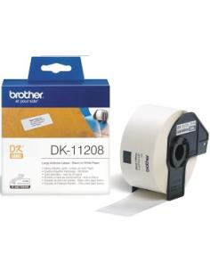 etiquetas precortadas de direccion grandes texto negro sobre fondo blanco ancho 38mm profundidad 90mm 400 etiquetas