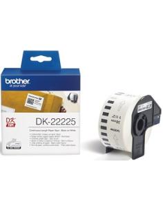 cinta continua de papel termico texto negro sobre fondo blanco ancho 38mm bobina 30,48 metros