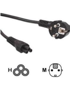 cable desde schuko macho a trebol hembra longitud 1.8 metros ideal para adaptador de corriente para portatil.