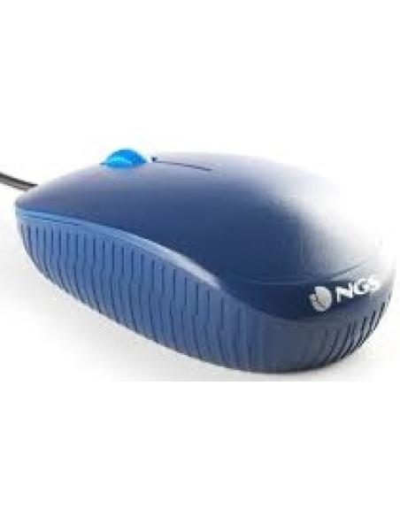 raton flame con cable usb optico 2 botones 1.000dpi ambidiestro azul