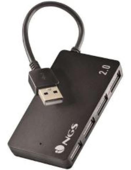 usb hub desde usb 2.0 con cuatro puertos usb 2.0 velocidad hasta 480mbps color negro