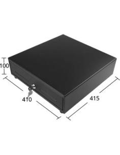 cajon portamonedas cp-410n 8 compartimientos de monedas y 4 de billetes apertura horizontal rj12 para impresoras de ticket + mic