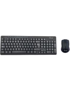 teclado y raton inalambrico con receptor usb 2.4ghz formato compacto negro
