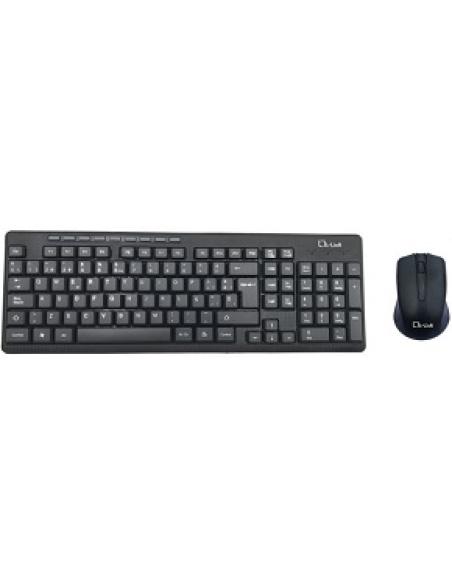teclado y raton inalambrico con receptor usb 2.4ghz formato compacto negro
