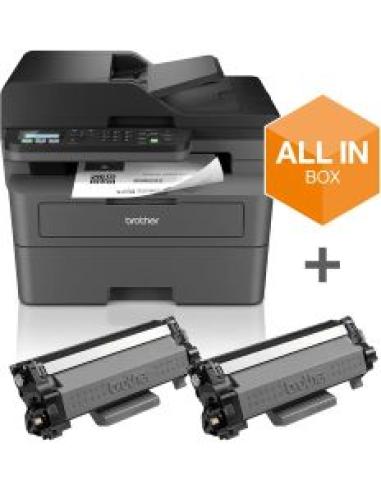 impresora multifuncion laser monocromo mfc-l2827dwxl a4 1200x1200ppp 32ppm usb 2.0 wifi y ethernet impresion duplex pantalla tac