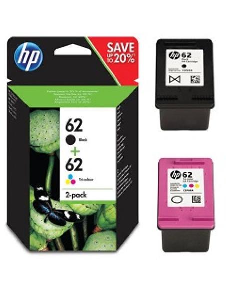 tinta 62 negro + 62 tricolor pack ahorro