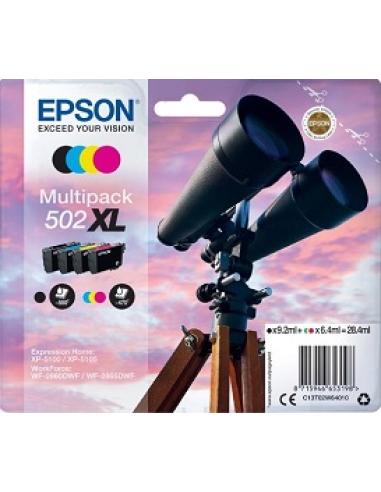 tinta 502xl pack 4 cartuchos(negro, cian, magenta y amarillo)