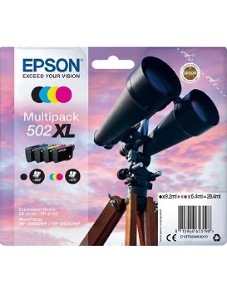 tinta 502xl pack 4 cartuchos(negro, cian, magenta y amarillo)