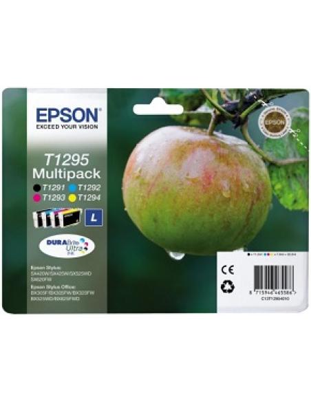 tinta t1295 pack 4 cartuchos (negro, amarillo, cian y magenta)