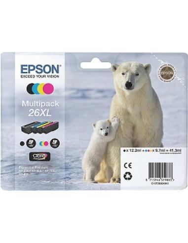 tinta 26xl pack 4 cartuchos (negro, amarillo, cian y magenta)
