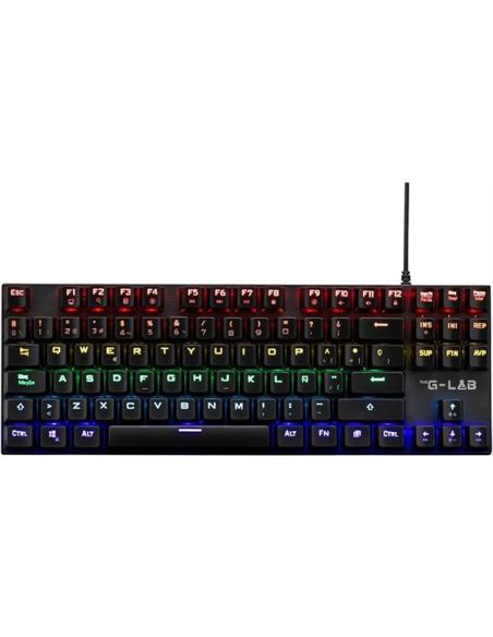 TECLADO GAMING THE G-LAB KEYZ MERCURY TKL / ROJO-NEGRO / USB / RGB / MECANICO / COMPACTO / COMPATIBLE PC-PLAYSTATION PN: KEYZ-ME