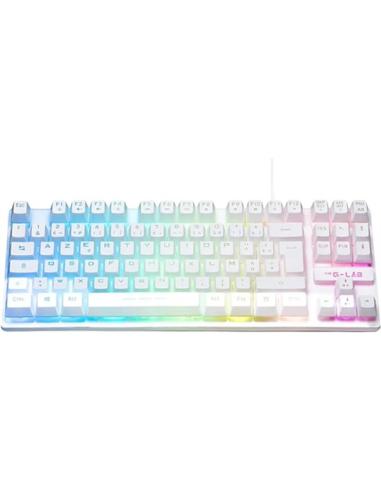 TECLADO GAMING THE G-LAB KEYZ CAESIUM TKL / BLANCO / RGB / USB / MEMBRANA / COMPACTO / PN: KEYZ-CAESIUMT-W/SP