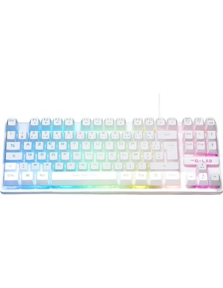 TECLADO GAMING THE G-LAB KEYZ CAESIUM TKL / BLANCO / RGB / USB / MEMBRANA / COMPACTO / PN: KEYZ-CAESIUMT-W/SP