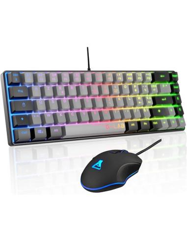 KIT GAMING THE G-LAB COMBO HYDRO / TECLADO + RATON / RGB / USB / COMBO-HYDRO-GRB/SP