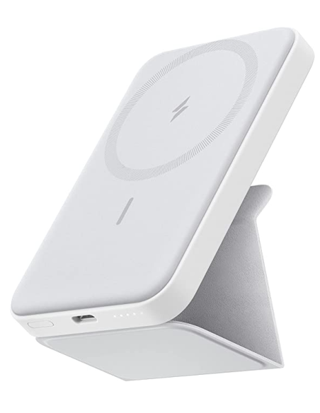 DEVIA BATERIA AUXILIAR MAGNETICA CON SOPORTE 3 EN 1 10000mah BLANCO. Ref: DSTESSPD3N1W