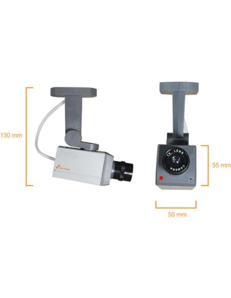 CAMARA FALSA SEGURIDAD DUMMY SIMULADA NIVIAN / PILAS 3XAA / SOPORTE INCLUIDO / LED ROJO PARPADEANTE / CS705