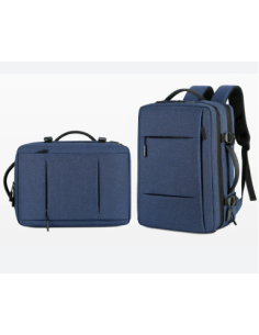MOCHILA DE VIAJE CABINA NYLON AZUL GRAN CAPACIDAD / VARIOS COMPARTIMENTOS / PORTATIL 15.6" / TABLET / BOLSA DE EQUIPAJE / INCLUY