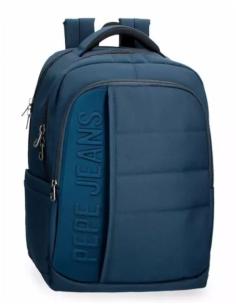 MOCHILA DE VIAJE CABINA PEPE JEANS ANCOR POLYESTER AZUL MARINO GRAN CAPACIDAD / VARIOS COMPARTIMENTOS / PORTATIL 13.3" / TABLET 