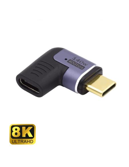 Ewent EC1048 cambiador de género para cable USB-C Negro, Púrpura