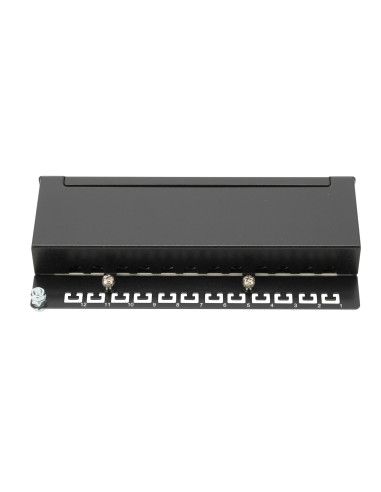 Digitus Panel de conexión CAT 6A de sobremesa, clase EA, apantallado, negro