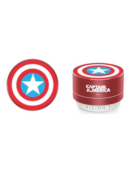 ALTAVOZ CAPITAN AMERICA ROJO / STEREO PORTATIL / BLUETOOTH / 300 mAh / 3W /