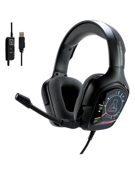 AURICULARES C/MICROFONO GAMING THE G-LAB KORP COBALT 7.1 EX / NEGRO / USB / SONIDO ENVOLVENTE 7.1 / KORP-COBALT-7.1-EX