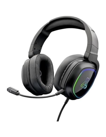 AURICULARES C/MICROFONO GAMING THE G-LAB KORP RADIUM / NEGRO / JACK 3.5 MM / NEGRO / USB (ALIMENTACION RGB) / COMPATIBLE CON PC 