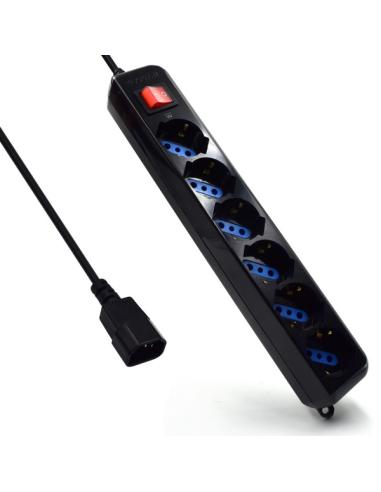 REGLETA EWENT PARA UPS/SAI 6 ENCHUFES SHUCO CON PROTECCION E INTERRUPTOR (EW3925)