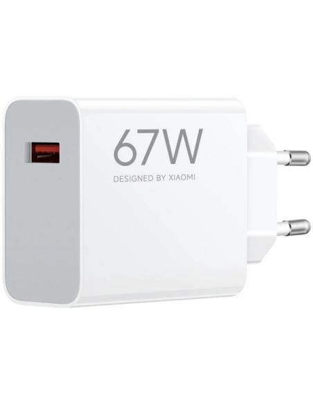 CARGADOR RED XIAOMI UNIVERSAL DE PARED 67W QC3.0 / USB-A / BLANCO / CARGA RAPIDA / BHR07SKEU