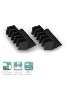 GUIA CABLES PARA ESCRITORIOS / 2XGUIAS / AUTOADHESIVAS / ENTRE 4 Y 10 mm / EW1565