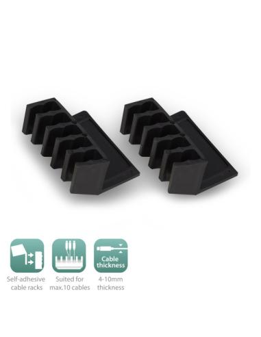 GUIA CABLES PARA ESCRITORIOS / 2XGUIAS / AUTOADHESIVAS / ENTRE 4 Y 10 mm / EW1565