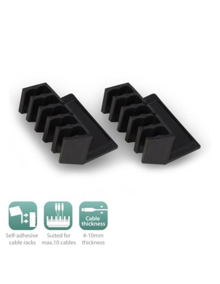 GUIA CABLES PARA ESCRITORIOS / 2XGUIAS / AUTOADHESIVAS / ENTRE 4 Y 10 mm / EW1565