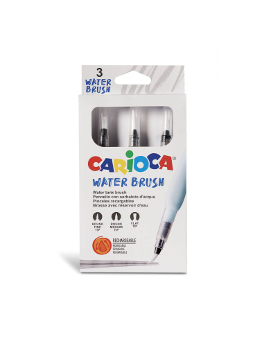 Carioca Pinceles Recargables Water Brush - 3 Uds