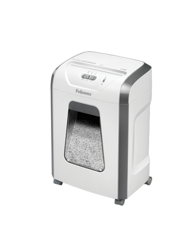 DESTRUCTORA FELLOWES 15C BLANCA / CORTE PARTICULAS 4X40 mm / SEGURIDAD P-4 / 19L / P/N: 100017466