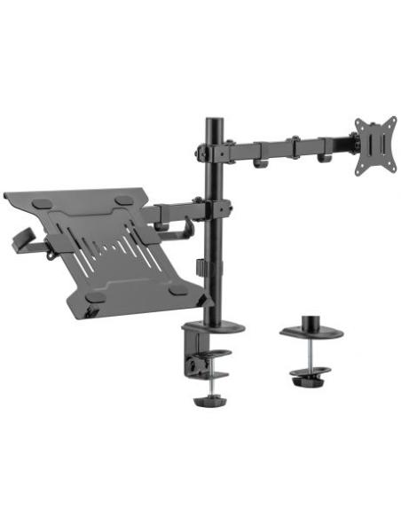 SOPORTE BRAZO MONITOR Y PORTATIL EWENT / HASTA 34" / PORTATIL HASTA 15.6" / HASTA VESA 100X100 / EW1519