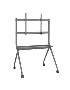 SOPORTE TV EWENT 50" A 86" SUELO CON RUEDAS / PARA TV PESADAS Y PIZARRAS INTERACTIVAS / MAX.120KG / ESTANTE MULTIMEDIA / EW1542