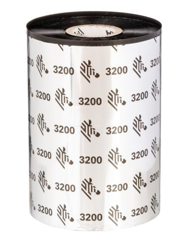 Zebra 3200 Wax Resin cinta térmica 74 m Negro