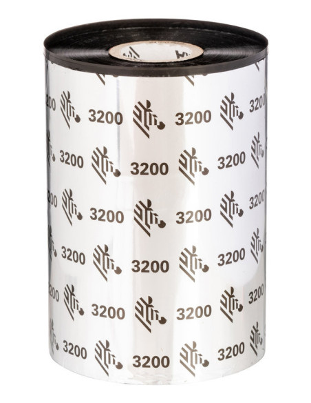 Zebra 3200 Wax Resin cinta térmica 74 m Negro