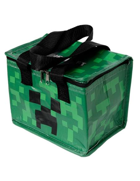 BOLSA REFRIGERANTE PLASTICO RECICLADO MINECRAFT CREEPER / 16X21X13