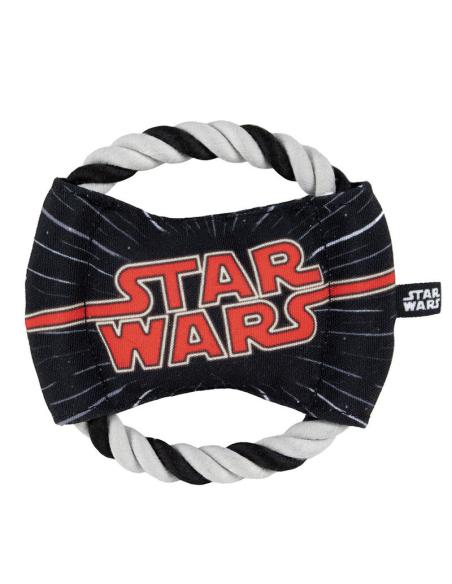 CUERDA DENTAL PARA PERROS STAR WARS / 2 X 15 X15 cm / CUERDA 100% ALGODON CON SONIDO