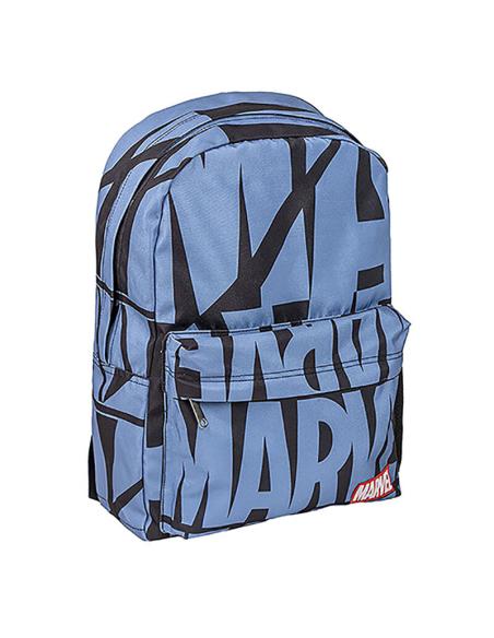MOCHILA MARVEL LOGO ALL OVER PRINT AZUL