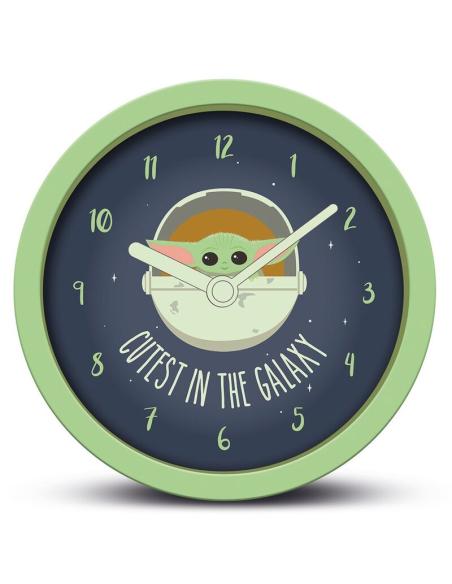 RELOJ SOBREMESA STAR WARS MANDALORIAN CUTEST IN THE GALAXY / 12.7 X 4.2 cm