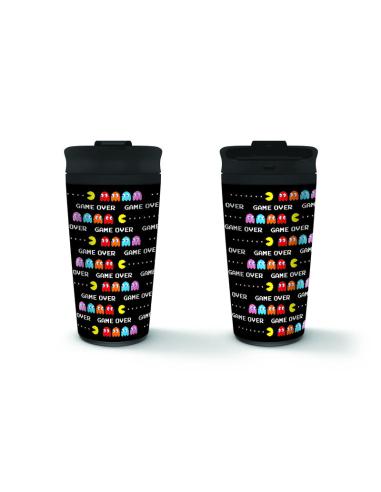 VASO VIAJE METALICO PAC MAN GAME OVER