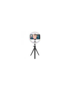 KIT STUDIO LIVE TRIPODE SMARTPHONE CON LAMPARA LED INCLUIDA (ARO DE LUZ) / 10 INTENSIDADES / 3 TEMPERATURAS / 72 LUMENES / BXYOU